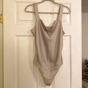 NWOT Abercrombie & Fitch Satin Cowl Neck Bodysuit